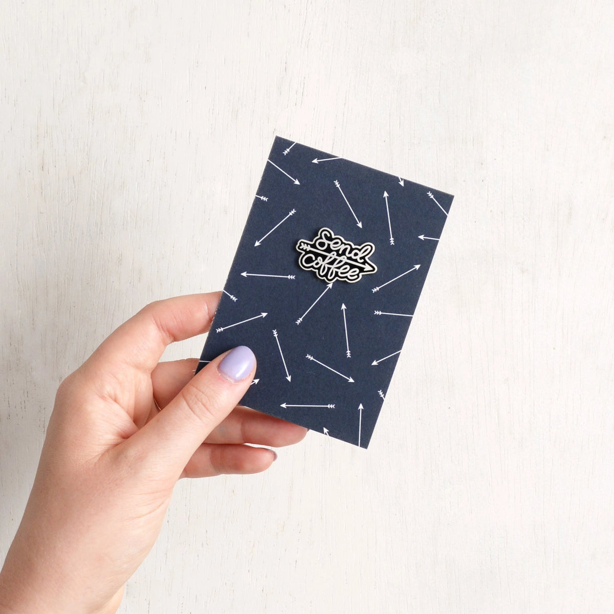Send Coffee Enamel Badge