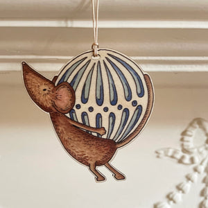 Mouse Christmas Bauble Decoration