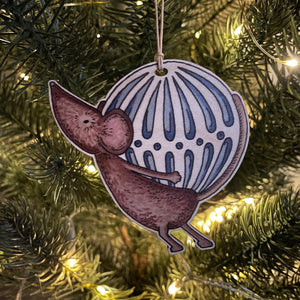 Mouse Christmas Bauble Decoration