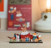 Christmas Bear, Pheasant And Fox Pop Out Card