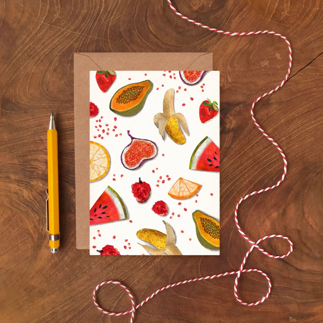 Fruits Pattern Greeting Card