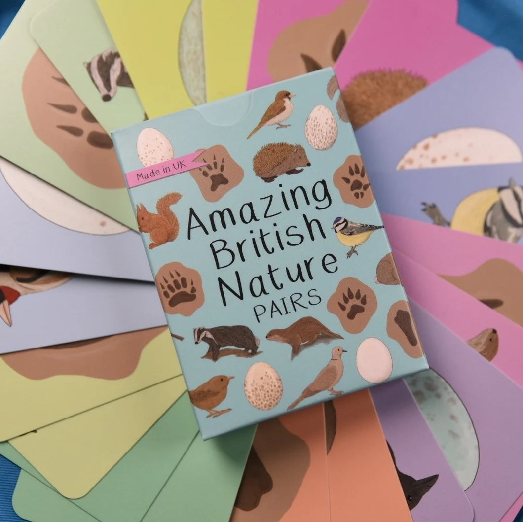 Amazing British Nature Pairs Card Game