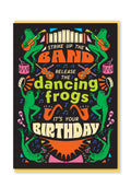 Dancing Frogs Birthday Card