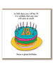 18th Birthday Cake Card