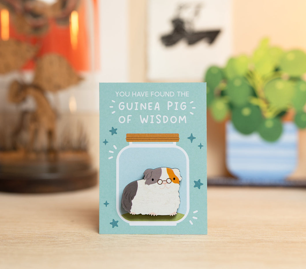 Guinea Pig Of Wisdom Pin Badge