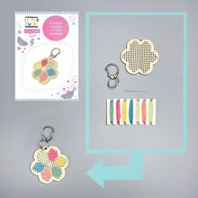 Make Your Own Cross Stitch Flower Keyring Kit