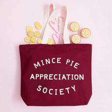 Mince Pie Appreciation Society Tote Bag, Red