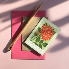 Dahlia Greetings Card
