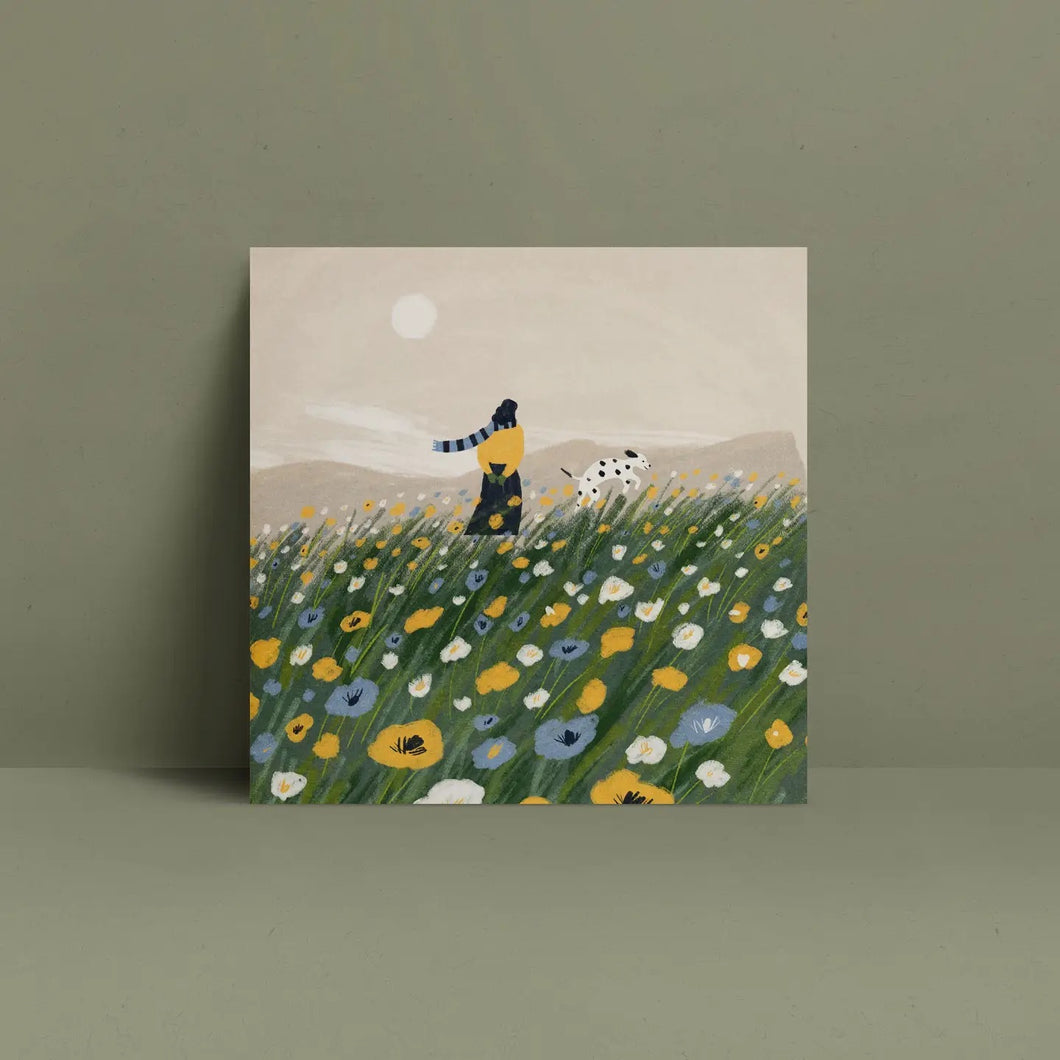 Spring Walk Greeting Card