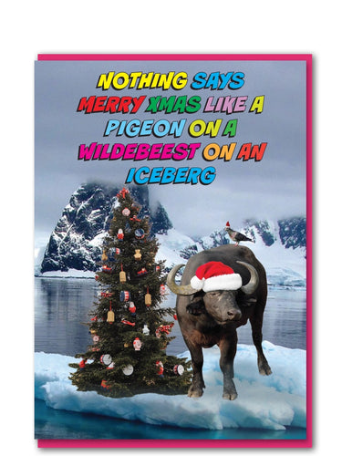 Iceberg And Wildebeest Christmas Card