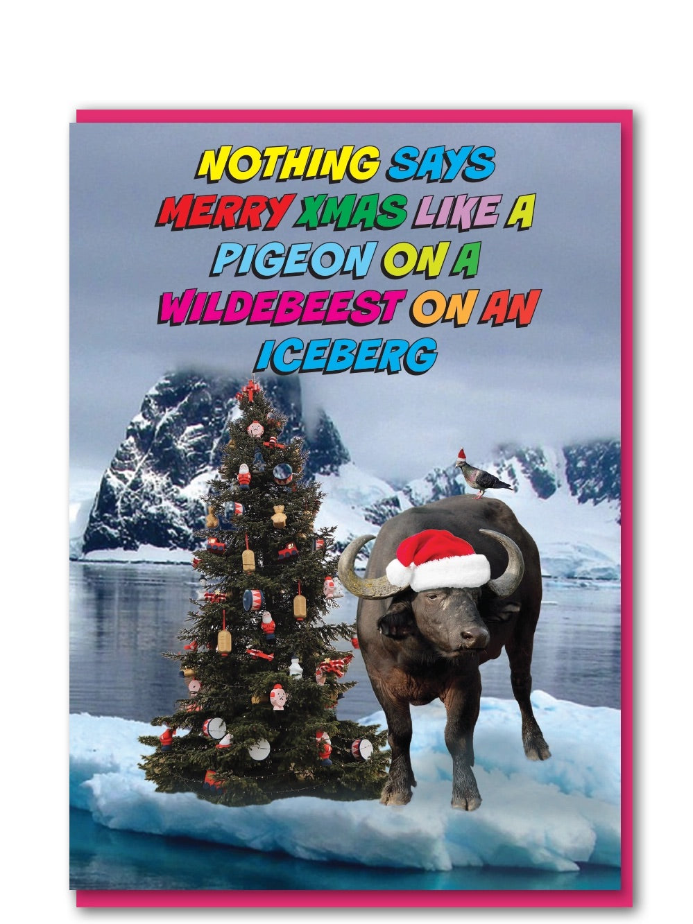 Iceberg And Wildebeest Christmas Card