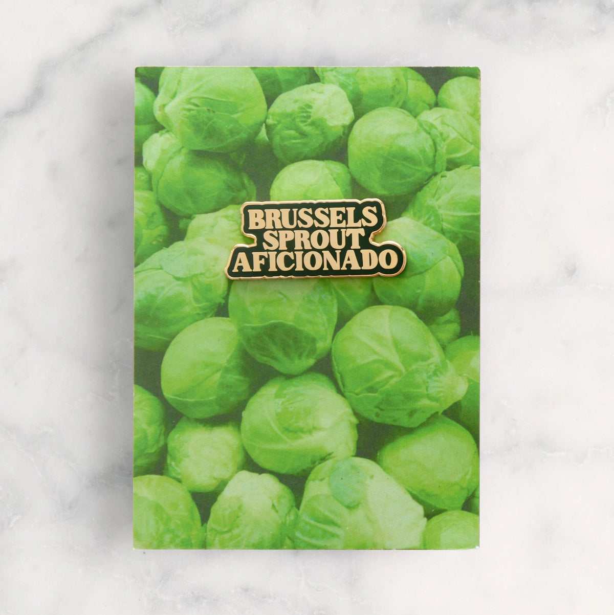 Brussels Sprout Aficionado Enamel Badge