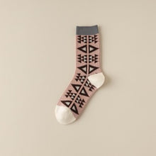 Dark Pink Retro Women's Socks No.1