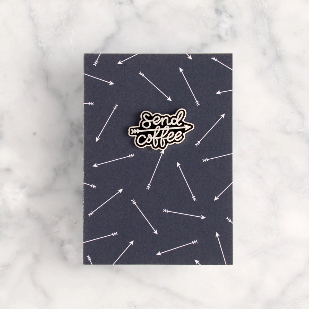 Send Coffee Enamel Badge