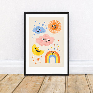 Weather Faces A4 Print