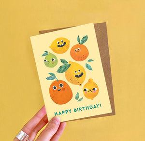 Lemon Faces Birthday Card