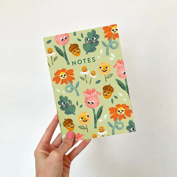 A5 Flower Faces Notebook