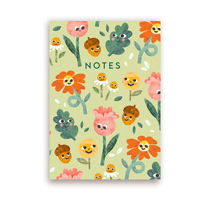 A5 Flower Faces Notebook