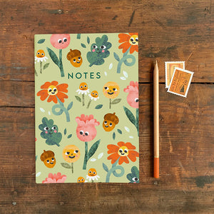 A5 Flower Faces Notebook