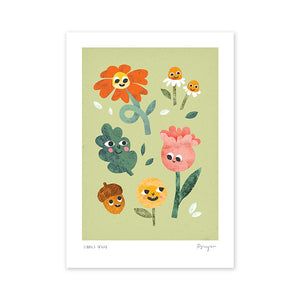 Flower Faces A4 Print