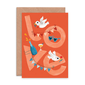 Love Doves Anniversary Card