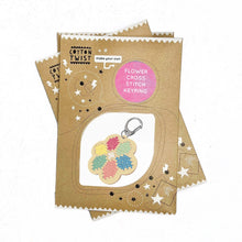 Make Your Own Cross Stitch Flower Keyring Kit