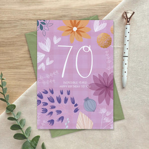 70th Birthday Card