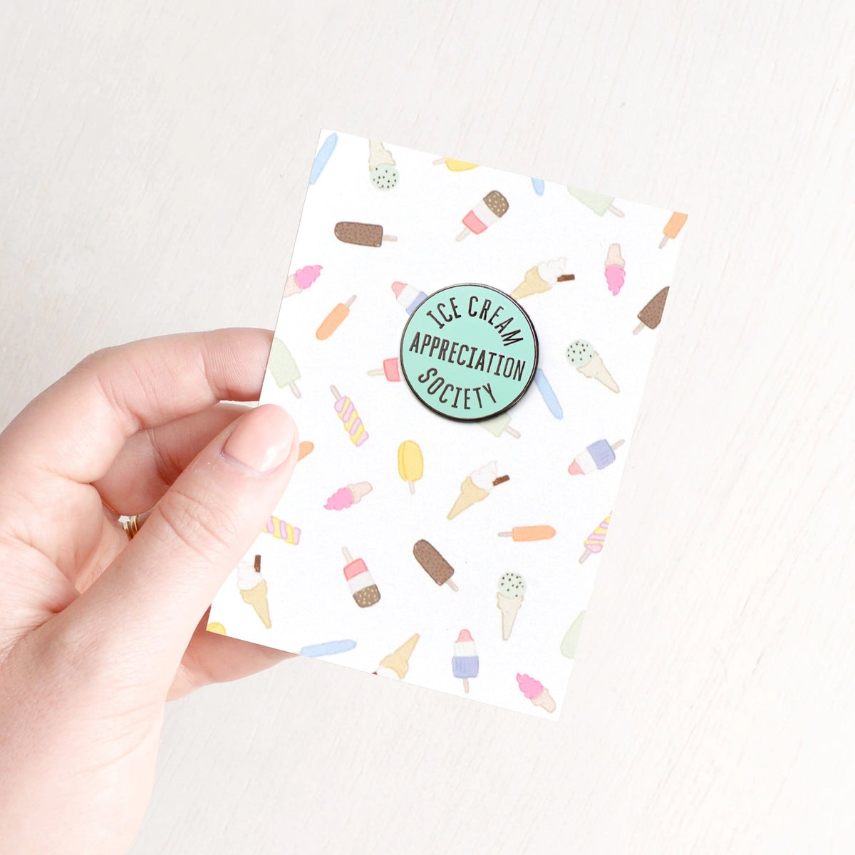 Ice Cream Appreciation Society Enamel Badge