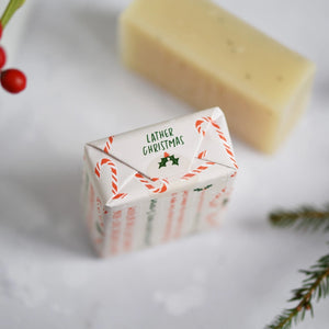 Candy Cane Christmas Soap Bar