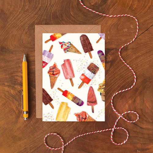 Ice Lollies Pattern Greeting Card