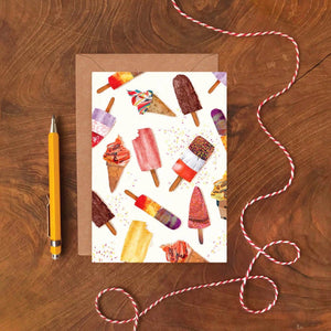 Ice Lollies Pattern Greeting Card