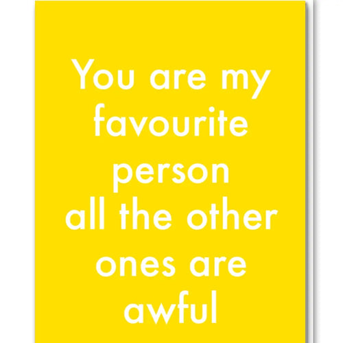 Favourite Person Card