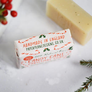 Candy Cane Christmas Soap Bar