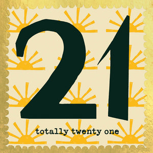 Totally Twenty One Birthday Card