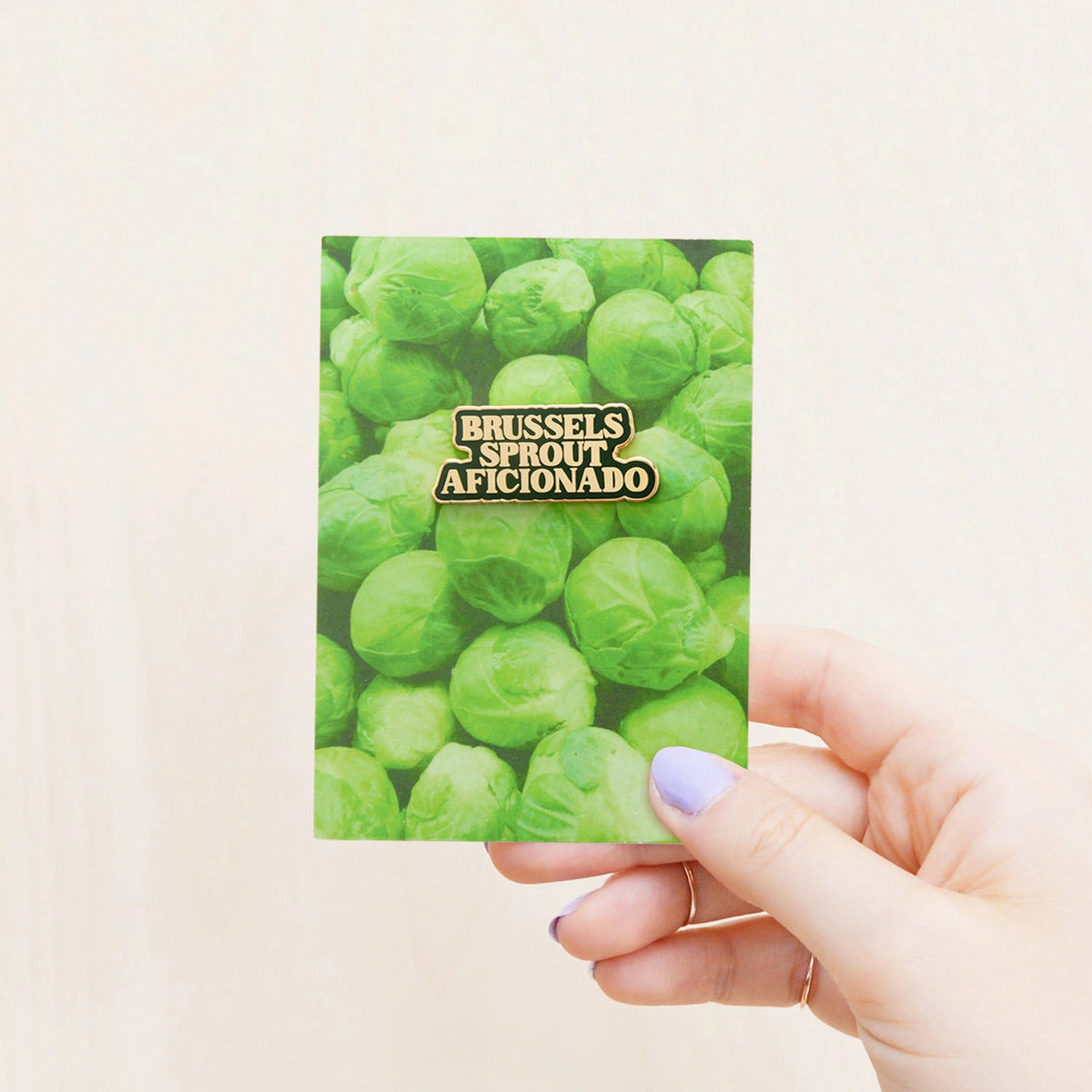 Brussels Sprout Aficionado Enamel Badge