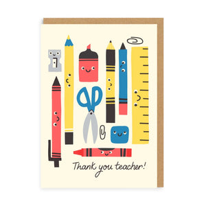 Thank You Teacher Stationery Card