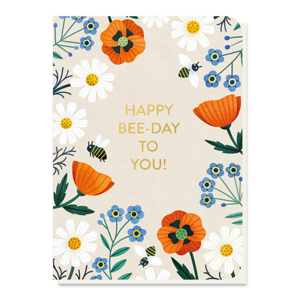 Bee-Friendly Seedstick Birthday Card