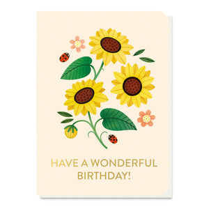 Dwarf Sunflowers Seedstick Birthday Card