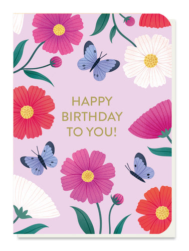 Pom Pom Scatter Seedstick Birthday Card