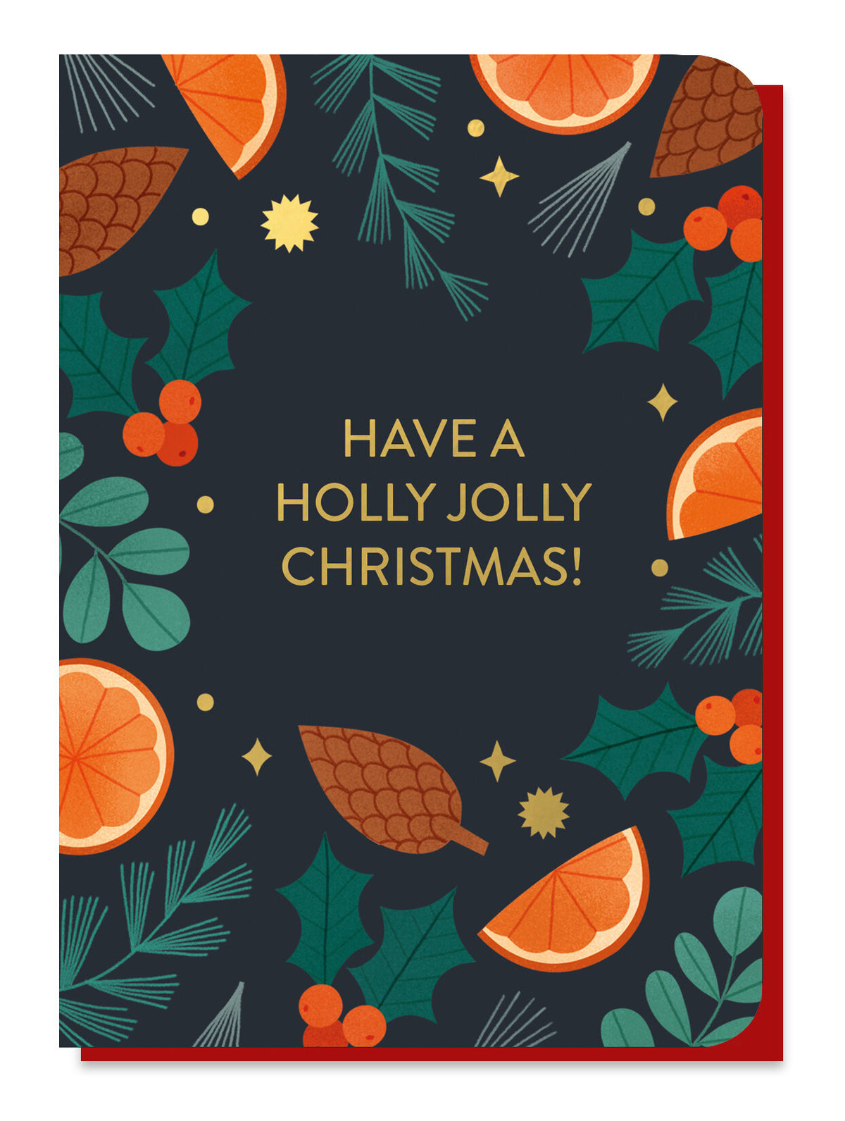 Holly Jolly Christmas Tree Seedstick Card