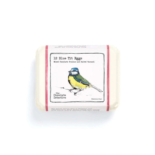 12 Chocolate Blue Tit Eggs