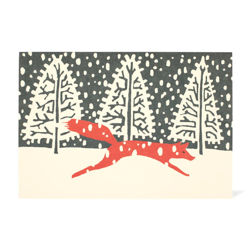 Fox In Winter Christmas Card