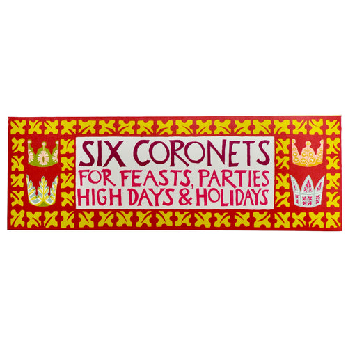 Front of packaging for pack of  'Six Coronets for Feasts, Parties High Days & Holidays' by Cambridge Imprint