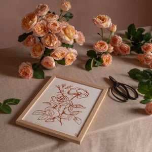 A4 Double Rose Art Print