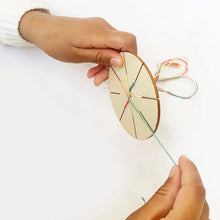 Friendship Bracelet making kit from Cotton Twist in use