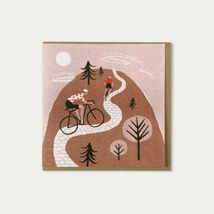 Cycling Climb Greeting Card