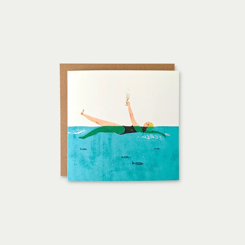 Swim & Fizz Greeting Card