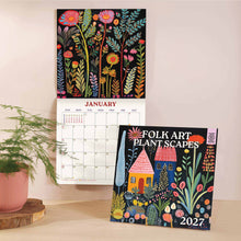 Folk Art Plantscapes Square 2027 Calendar