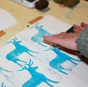 Block Printed Christmas Crackers, Cards or Wrapping Paper - Thursday 21st November 10am