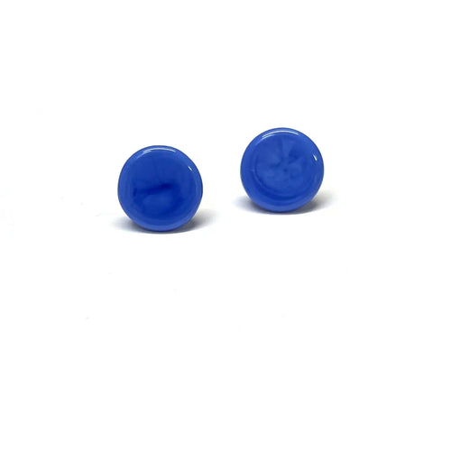 Pastille Stud Earrings, French Blue